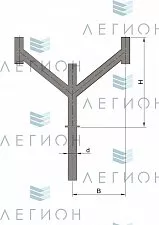 К97-0,5-0,3-0-5 кронштейн двухрожковый