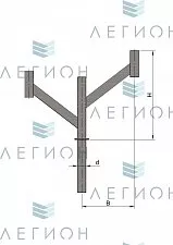 К98-0,5-0,3-1-5 кронштейн двухрожковый