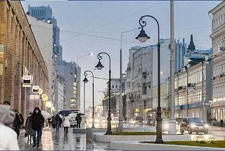Высота опор освещения в городских пространствах